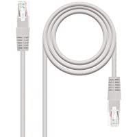 NANOCABLE 10.20.0405 - Cable de Red Ethernet RJ45 Cat.6 UTP AWG24- 100% Cobre- Gris- latiguillo de 5mts